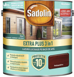 Sadolin Lazură lucioasă pe bază de apă Sadolin Extra Plus 3 în 1 palisandru 5 l