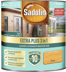 Sadolin Lazură lucioasă pe bază de apă Sadolin Extra Plus 3 în 1 brad 0, 75 l