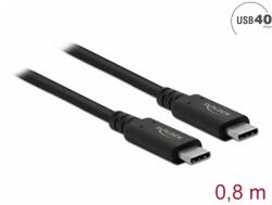 Delock Cablu coaxial USB-C 4 (Gen 3x2) 8K60Hz/PD 100W/20V/5A T-T 0.8m, Delock 86979 (86979) - conectica