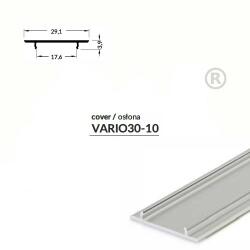 Topmet LED profil VARIO30-10 alu fedél 3000mm eloxált (V3390020)