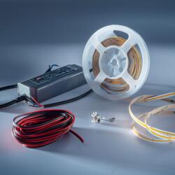 Lumitronix Starter-Kit Banda LED LumiFlex COB cu lumină continuă alb cald CRI90 2700K 5690lm 24V rola 5m cu driver și dimmer (37567)