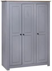vidaXL Șifonier cu 3 uși, gri, 118 x 50 x 171, 5 cm, pin gama Panama (282662) - vidaxl Garderoba