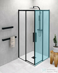 SAPHO POLYSAN ALTIS LINE zuhanyajtó, 900mm, matt fekete, transzparent üveg (AL1592B) (AL1592B) - furdoszoba-szaniter
