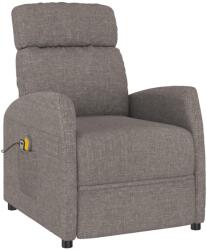 vidaXL Fotoliu de masaj rabatabil electric, gri taupe, material textil (3073654)