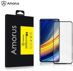 Temp-glass63127487 Xiaomi Poco X3 Pro teljes lefedettséget biztosító karcálló, ütésálló kijelzővédő üvegfólia fekete kerettel, tempered glass, törlőkendővel (Temp-glass63127487)