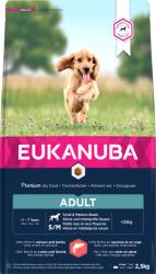 EUKANUBA száraz kutyatáp kis és közepes termetű felnőtt kutyák számára. Lazac, árpa 2, 5kg