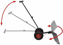 vidaXL Lopată manuală pentru zăpadă cu roți (141304) Lopata de zapada