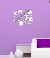  Sticker acrilic 3D Round Silver