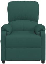 vidaXL Fotoliu de masaj, verde închis, material textil (324085)