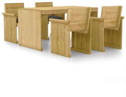 vidaXL Set mobilier de grădină cu perne, 5 piese, lemn de pin tratat (3065717)