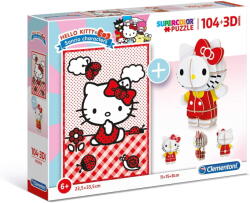 Clementoni Hello Kitty 104 db-os puzzle és 3D modell (20171)