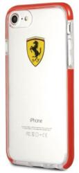 Ferrari iPhone 7 átlátszó/piros fényes tok (FEGLHCP7RE) - mentornet