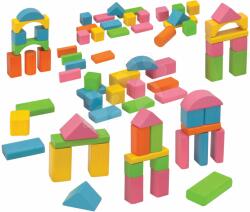 Eichhorn Fakockák Coloured Wooden Blocks Eichhorn színesek 75 db különböző formák 25 mm magas 12 hó-tól (EH88011)