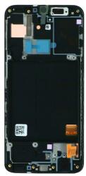 GH82-19674A Samsung Galaxy A40 fekete OEM LCD kijelző érintővel kerettel, előlap (GH82-19674A)