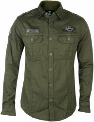 Brandit Férfi ing BRANDIT - Luis Vintageshirt jelvényekkel - 4023-olive