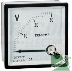 TRACON DCVM72-120 DC Voltmérő 72x72mm (DCVM72-120)