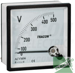TRACON ACVM72-450 Voltmérő 72×72mm, 0-450V AC (ACVM72-450)