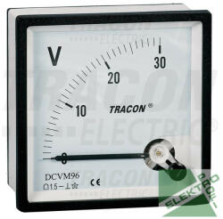 TRACON DCVM-72B DC árammérő 72×72mm alapműszer (DCVM-72B)
