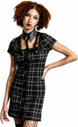 KILLSTAR Rochie femei KILLSTAR - All Attitude Cut-Out - ASH TARTAN - KSRA003923
