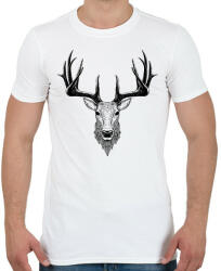 printfashion Szarvasbika - Férfi póló - Fehér (5347784)