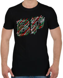 printfashion Budapest Red White Green - Férfi póló - Fekete (5346183)