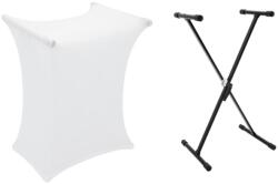 Dimavery Set SVT-1 Keyboard Stand + Cover white