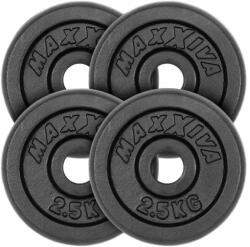 MAXXIVA Súlytárcsa szett 10 kg öntöttvas fekete (ZFF38022_SL2) Súlytárcsa