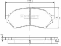 NIPPARTS Set placute frana, frana disc MAZDA PREMACY (CP) (1999 - 2005) NIPPARTS J3603047