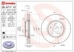 BREMBO Disc frana LEXUS IS II (GSE2, ALE2, USE2) (2005 - 2016) BREMBO 09. A717.11