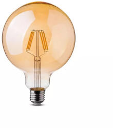 V-TAC Bec LED 6W, Filament, E27, G125, Amber, 2300K (17931-)