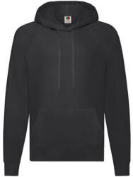 Fruit of the Loom Férfi Pulóver Kapucnis Hosszú ujjú Fruit of the Loom Lightweight Hooded Sweat - S, Fekete