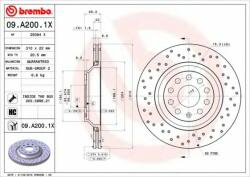 BREMBO Disc frana AUDI A3 (8V1) (2012 - 2016) BREMBO 09. A200.1X