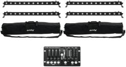 EUROLITE Set 4x LED BAR-12 QCL RGBW + 2x Soft Bags + Controller - dj-sound-light