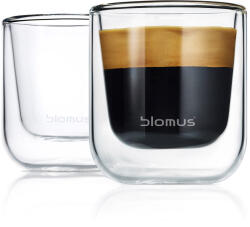 Blomus Espresso pohár NERO, 2 db szett, 80 ml, duplafalú, Blomus (63652)
