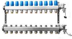 Einstal Set distribuitor inox 11 circuite teava pex 16x2 pentru calorifere complet echipat