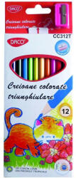 Daco Creioane Colorate Triunghulare DACO CC312T, 12 culori (CC312T)