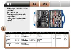 BUČOVICE TOOLS Bucovice menetfúró és menetmetsző készlet 40db-os WS M3-M12 (030301-0056)