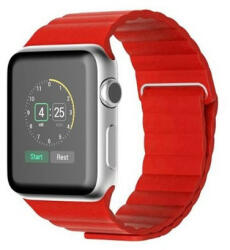 Mybandz APW422345 apple watch utángyártott mágneses bőróraszíj /piros/ 42/44 mm (APW422345) - mostelado