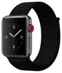 Mybandz APW381395 apple watch utángyártott rugalmas szövet óraszíj /fekete/ 38/40 mm (APW381395)