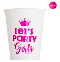 Let's Party Girls Rózsaszín Papír Pohár Lánybúcsúra - 8 db-os, 250 ml (gi63997)