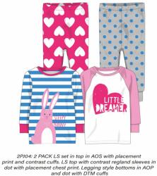 Minoti Pizsama lányok 2pack, minoti, 2pj 04, rózsaszín - 74/80 | 9-12m méret