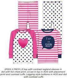 Minoti Pizsama lányok 2pack, minoti, 2pj 03, rózsaszín - 74/80 | 9-12m méret