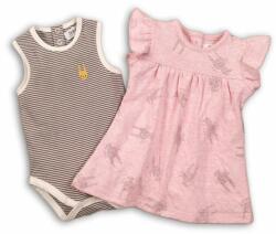 Minoti Lány készlet, pontok és ruhák, minoti, korona 4, rózsaszín - 86/92 | 18-24m méret