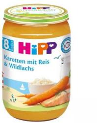 HiPP Piure de morcovi, orez și somon sălbatic HIPP, peste 8 luni, 220g