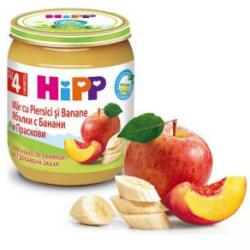 HiPP Piure Hipp, mere organice, banane și piersici, 125 g, 9062300134237