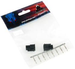 Phobya ATX tápcsatlakozó 4Pin csatlakozó 4 tűs csatlakozóval - 2 db Fekete /82346/
