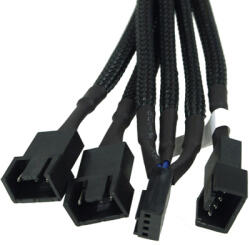  Phobya Y-Kabel 4Pin PWM 3x 4Pin PWM - fekete 10cm /81138/