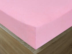 Goldea cearceaf de pat cu elastic din jersey - roz pastel 180 x 200 cm