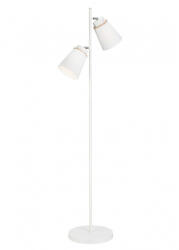 LAMKUR Lampadar AGUSTINO alb 2x60W E27, textil (3434)