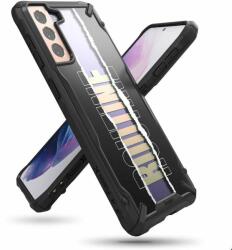 Ringke Husa Carcasa Spate pentru Samsung Galaxy S21 4G / Galaxy S21 5G - Ringke Fusion X Routine Design, Neagra
